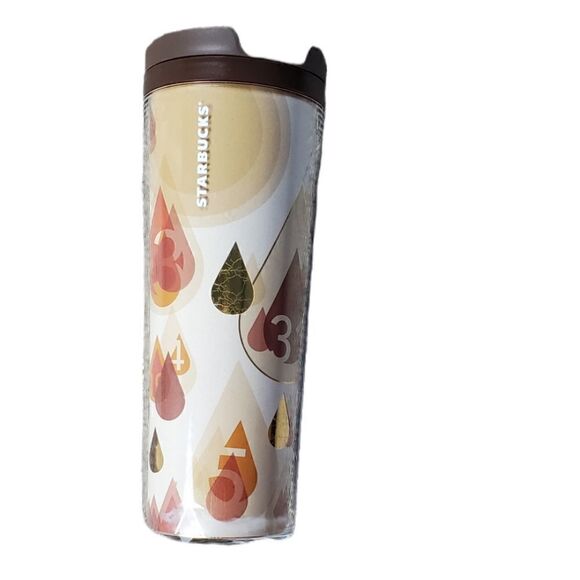Starbucks Gold & Brown Tear Drop Coffee Tumbler - Picture 1 of 4
